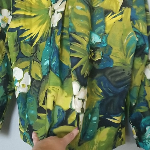 Chico's fleur dreams tropical blazer size 3 NWT XL - Picture 5 of 6
